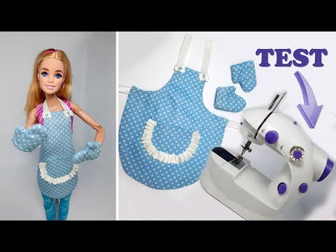 DIY How to make… Testing a mini sewing machine. Sew accessories for dolls. #dolls #minisewingmachine