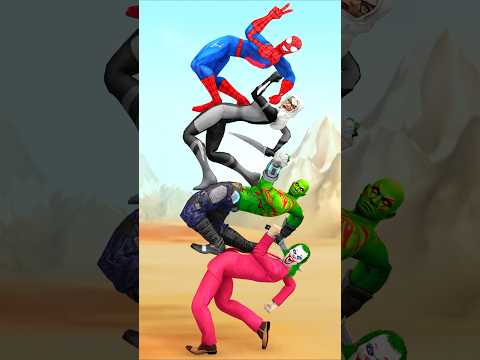 Who is Stronger? Spider-man vs Joker, Drax, Black Cat #gta #spiderman #funnyvideo  #homemaranha