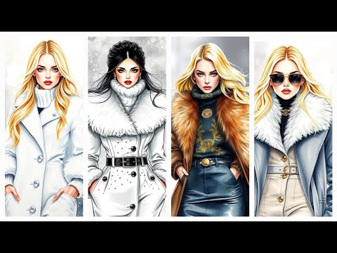 GORGEOUS WINTER FASHION #celebritywardrobe #winterfashionillustration #furcoatillustrations