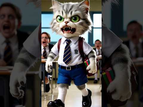 Cat became zombie #cat #kitten #aicatshorts #aicatstories #shorts #shortsfeed #aicats