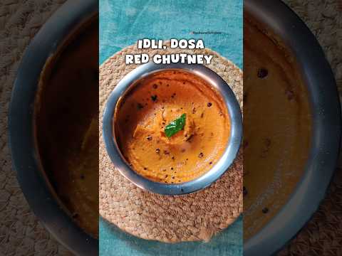 South Indian Red Chutney Recipe | idli Dosa Red Chatni Recipe #shorts #chutney #recipe