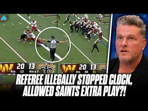 Did The NFL Stop The Clock To Help Saints Attempt To Beat The Commanders?! | Pat McAfee Show