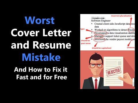 Biggest Cover Letter and Resume Mistake and How to Fix it Fast and for Free