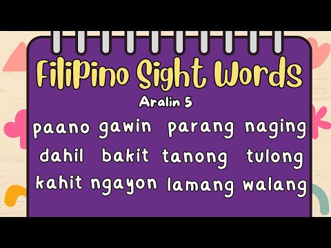 Lesson 5 / Filipino Sight Words / Practice Reading / Mga Karaniwang Salita