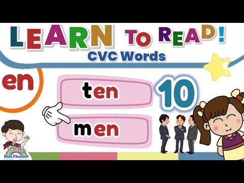 CVC Words "e" | "en" Word Family | Reading Phonics for Kids