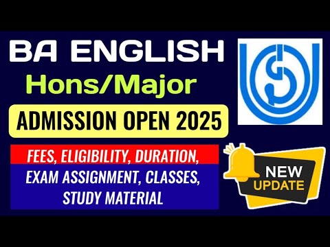 IGNOU BA Hons English Admission Open 2025: Full Details- Exam, Assignment, Classes, Books | BAFEG