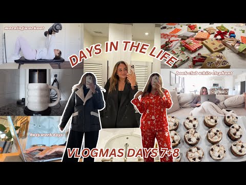 BUSY VLOG // Long and busy days, book swap, morning workout + work days // VLOGMAS DAYS 7+8