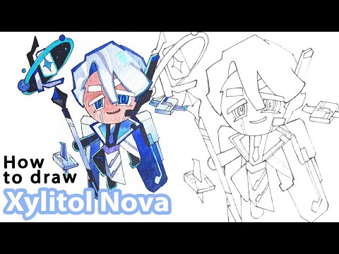 How to draw Xylitol Nova Cookie from Cookie Run Ovenbreak