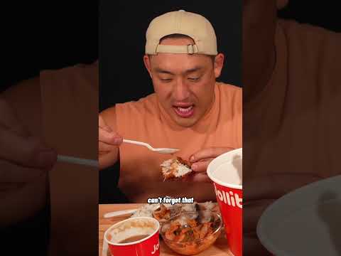 The perfect Jollibee bite - with kimchi