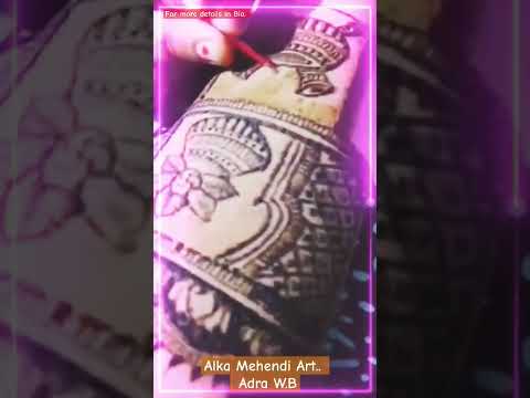 Mehndi Laga Ke Rakhna I New Mehndi design 2024 I Alka Mehndi Art #viral #latamangeshkar #shorts #art