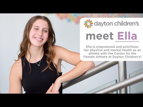 Ella is empowered with the The Center for the Female Athlete at Dayton Children's