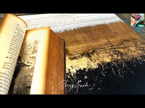 Create Stunning Mixed Media Art: Easy DIY Tutorial Using Vintage Book Pages & Unique Textures! GOLD