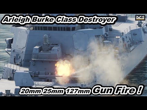 DCS World USNAVY Arleigh Burke class destroyer  DDG-112 USS Michael Murphy Gun Fire !