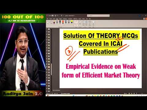 ICAI Theory MCQs Solved | Empirical Evidence on Weak Form Efficiency Explained | ICAI Publications