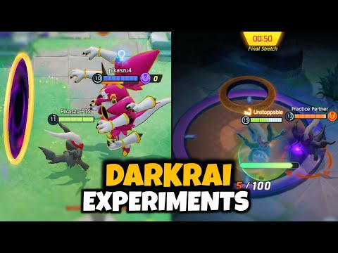 Darkrai can Teleport & Scoring! Darkrai Unite Move Experiments - Pokémon Unite