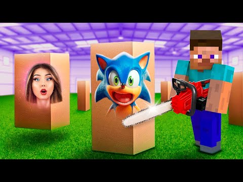 Extreme Hide and Seek in Boxes Challenge! Gaming Heroes in Real Life!