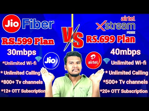 Airtel Xtreme Fiber vs Jio Fiber Plan Cost details in Tamil | Jio Fiber and Airtel Black Price Tamil