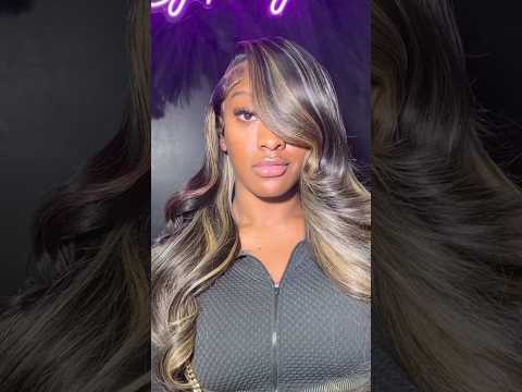 SIDE PART CLOSURE INSTALL STYLE W/ BABY HAIRS #hair #viral #closuresewin #beauty #shorts #highlights