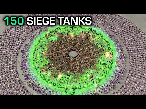 How many Banelings to bust 150 Siege Tanks?