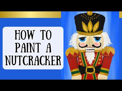 Beginner Nutcracker Painting Tutorial | Step by Step Easy Acrylic Painting on Canvas