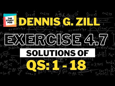 Ex 4.7: Q 1 - 18 | Cauchy Euler’s Equation | Dennis G. Zill | Solutions | The Study Pod