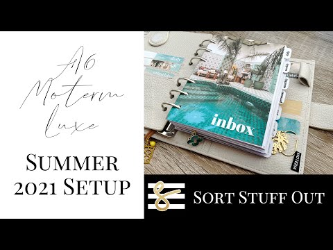 A6 Luxe Moterm - Summer 2021 - Ring Planner Setup - Minimal Aesthetic & Functional - UKPA - Flipthru