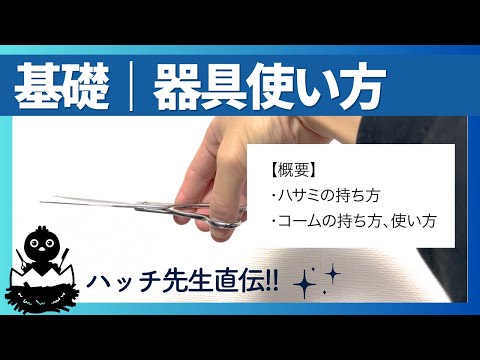 カット基礎①はさみコーム使い方｜美容師国家試験レイヤーカット