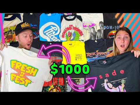 We Bought A HUGE Vintage Band Shirt Collection! Over 160 shirts!