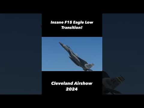 Insane F15 Eagle low transition at Cleveland 2024! #f15 #airforce #clevelandairshow #flyby #f15eagle