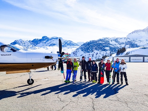 PC 12 Courchevel landing 4k