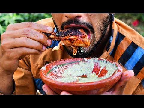 Making Chicken Tikka In Village - ASMR Village Cooking & Eating Sounds - Chicken Tikka Recipe