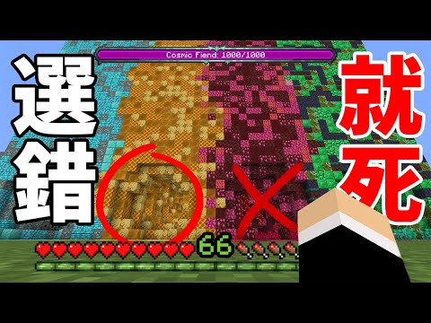 【Minecraft】選錯就會死！我試了∞次終於成功！根本不可能！中文字幕｜麥塊