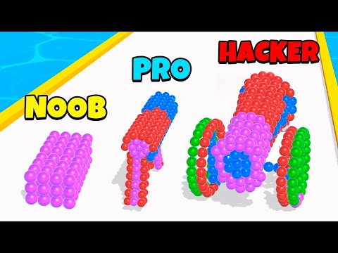 NOOB vs PRO vs HACKER - Magnet Balls Run