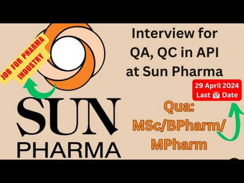 Sun Pharma #pharmajobs #interview #jobs  #pharmaceuticalcompanies #jobvacancy