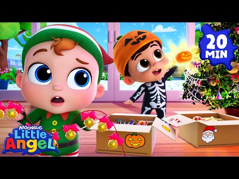 Deck the Halls - Mix Halloween & Christmas | Little Angel Kids Songs & Nursery Rhymes