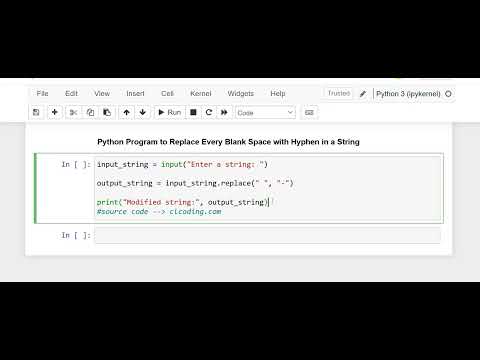 Day 67: Python Program to Replace Every Blank Space with Hyphen in a String