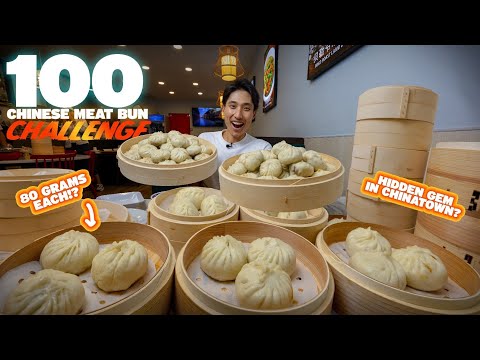 INSANE 100 PORK BUN 包子 Challenge at Chinatown 🇸🇬! | 8.5KG - The Most I've Eaten in One Sitting!?