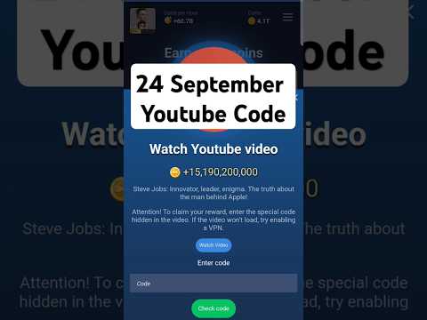 24 September, YouTube video code X Empire|  Musk empire video code