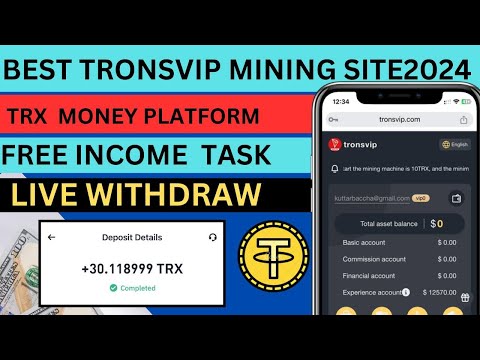 New tronsvip Earning site | Longtime trusted income website | Best mining apps | daily income site