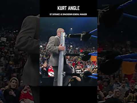 Kurt Angle 1st entrance as WWE SmackDown General Manager in 2004 #wwe