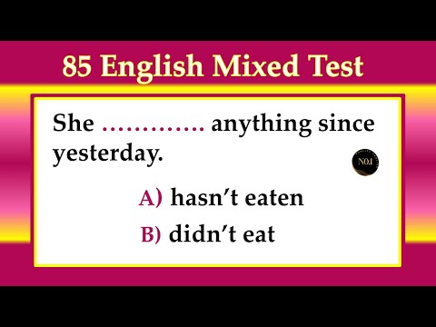 85 Grammar Tenses Quiz | English Tense Practice Test | English Grammar Quiz | No.1 Quality English