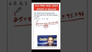 TCS NQT 2024 Simplification @OnlineStudy4u