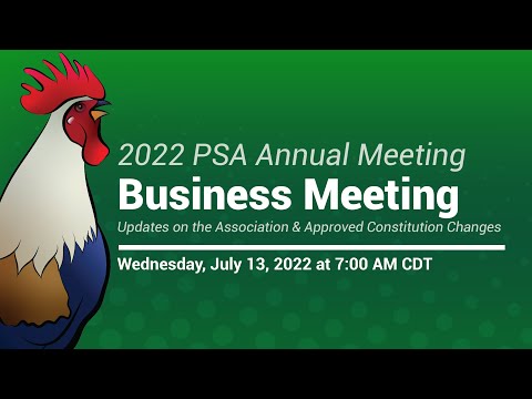 2022 PSA Business Meeting