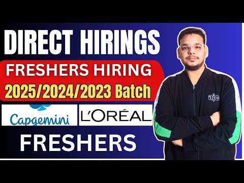 Direct Hiring | Loreal Direct Test | Capgemini , Rapiddata | OFF Campus Drives For 2025-2023 Batch