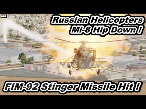 DCS World Russian Helicopters Mi-8 Hip Down FIM-92 Stinger Missile Hit !