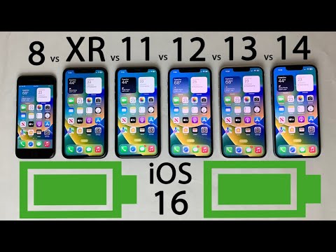 iPhone 14 vs 13 vs 12 vs 11 vs XR vs 8 BATTERY Test on iOS 16