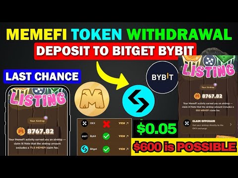 WITHDRAW and CLAIM your MEMEFI AIRDROP TOKEN NOW to WALLET