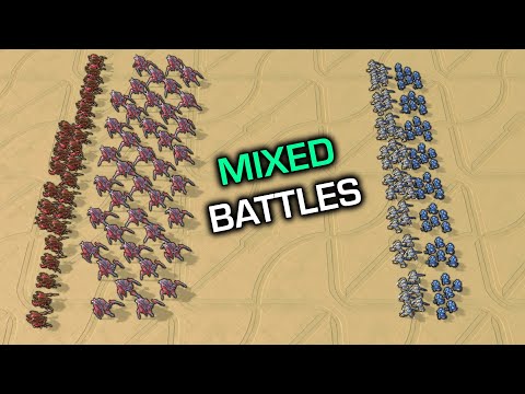 Zealots & Marines vs Stalkers & Hydras? Mixed battles!