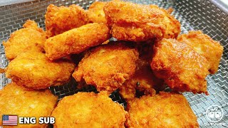 【混ぜて焼くだけ】どこのお店？と必ず聞かれるほど大好評でマックやモスより旨すぎる…と何度も言われた、鶏むねの『やみつきサクサクチキンナゲット』Chicken Nuggets　フライドチキン　唐揚げ