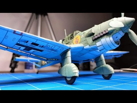 Junkers JU 87 "Stuka" Papercraft - Flay model